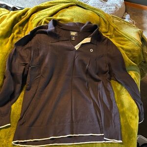 Navy Long Sleeve Polo Chase shirt JP Morgan Chase size 18